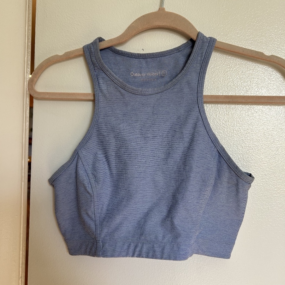 Outdoor Voices Blue Crop Top / Bra Top